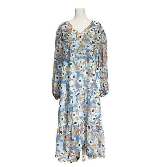 Joie Printed Maxi Dress Floral Field Print Size XL -‎ NWT Boho Style - Picture 1 of 11